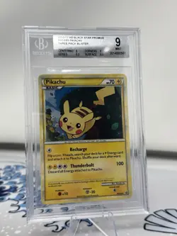 2010 Pokemon HGSS Black Star Promos Pikachu #HGSS03 PSA 9 - Image 1