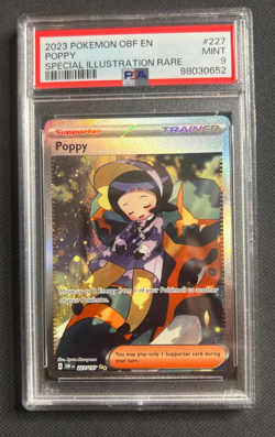 2023 Pokemon Obsidian Flames Poppy Special Illustration Rare SIR PSA 9 - Image 1