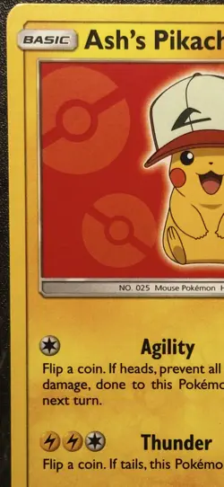POKEMON CARD - ASH'S PIKACHU - SM109 - PROMO - 2017 - LP - Image 3
