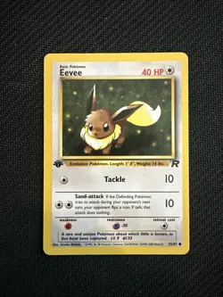 Eevee Common 1st Edition Team Rocket 55/82 LP Pokemon TCG - Image 1
