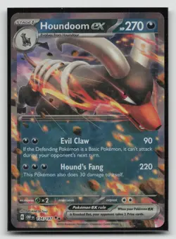 Pokemon Houndoom ex 134/197 Obsidian Flames Double Rare Holo - Image 1