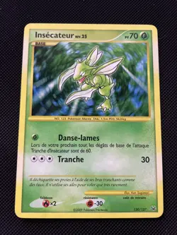 INSECATEUR HOLO SECRETE - POKEMON 130/172 PLATINE DE BASE PROCHE DU NEUF FR - Image 1