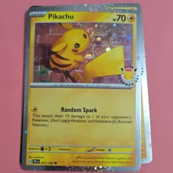 Pokemon Pikachu 2026 Pokemon Day Promo Stamped Holo 051/162 70 HP Random Spark - Image 1