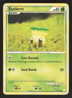 Sunkern 85/123 Pokemon TCG HeartGold SoulSilver LP - Image 1