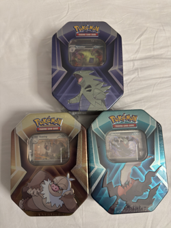 Pokemon TCG Tin Set of 3 Tyranitar, Slaking, Darkrai Sealed USA EXCLUSIVE - Image 1