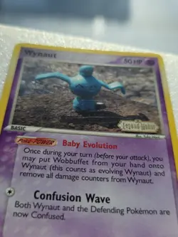 2006 Pokemon EX Legend Maker 71 Wynaut Reverse Holo Stamped - Image 3