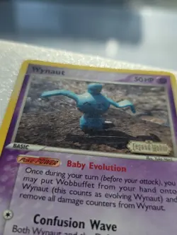 2006 Pokemon EX Legend Maker 71 Wynaut Reverse Holo Stamped - Image 4