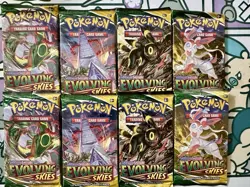 Pokemon Evolving Skies 2 Full Art Sets - 8 Sealed Booster Packs - Image 1