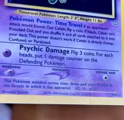 Celebi 2002 Pokemon Neo Revelation Unlimited #3/64 * Damaged - Image 3