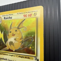 1999 Pokemon Fossil 1st Edition Raichu Holo 14/62 *Damaged* - Image 3