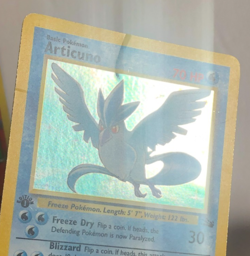 Pokemon TCG 1st Edition Fossil Set Holographic Articuno 2/62 Moderately Played - Image 2