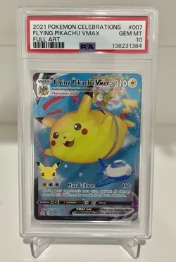 Pokemon Flying Pikachu VMAX 2021 Celebrations 007/025 PSA 10 - Image 1