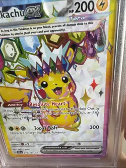 Pokemon Pikachu ex 219/191 Ultra Rare Surging Sparks SSP - PSA 10GEM MINT - Image 3