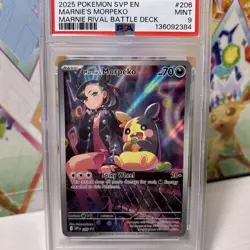 2025 POKEMON SVP EN-SV BLACK STAR PROMO 206 MARNIE'S MORPEKO PSA 9 MT - Image 2