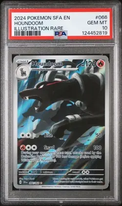2024 Pokemon Sfa EN-Shrouded Fable Houndoom Illustration Rare PSA 10 66/164 - Image 1