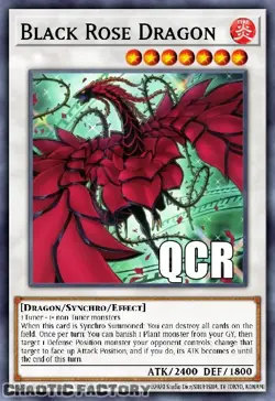 YUGIOH RA04-EN057 Black Rose Dragon ALT ART QCR ONLY Quarter Century Secret Rare - Image 1