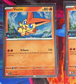 Pokemon Victini Black Bolt Stamp Lot 3 Stamped + 2 Holo Rare NM 5 Cards - Image 4