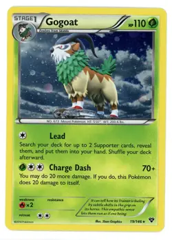 Gogoat 19/146 Cosmos Holo XY Blister Exclusive Promo Pokemon Card LP - Image 1