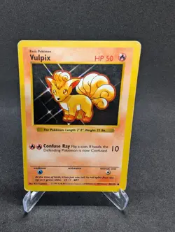 Shadowless Vulpix 68/102 Base Set Pokemon Card Vintage WOTC MP/HP - Image 1