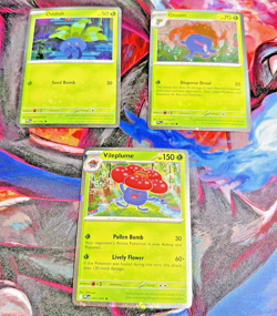 Pokemon Oddish Gloom Vileplume - Galaxy Holo Promo Set Phantasmal Flames NM - Image 1