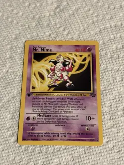 Pokemon TCG Mr. Mime 1st Edition Jungle Rare 22/64 40 HP Basic English - Image 1