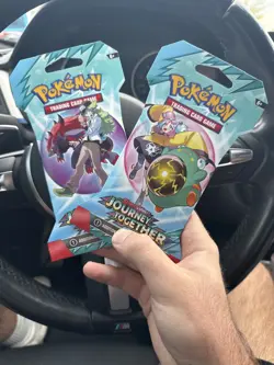 NEW -Pokemon TCG - Journey Together - 4 Sleeved Booster Packs - Complete Art Set - Image 1