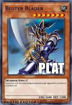 YUGIOH RA04-EN115 Buster Blader Platinum Secret Rare 1st Edition NM - Image 1