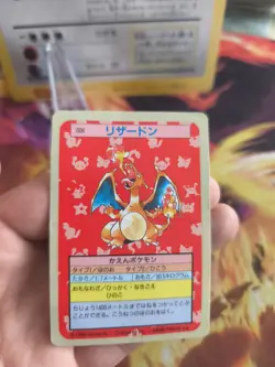 Pokemon Karte Card Charizard Glurak Topsun Blue Back 1995 First Prin japanese LP - Image 2