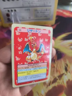 Pokemon Karte Card Charizard Glurak Topsun Blue Back 1995 First Prin japanese LP - Image 3