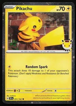 Pikachu (Pokemon Day 2026) 051/162 Holo Stamped Promo Pokemon Card - Image 1