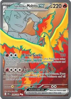 Pokemon Destined Rivals Team Rocket’s Moltres EX Ultra Rare 208/182 - Image 1