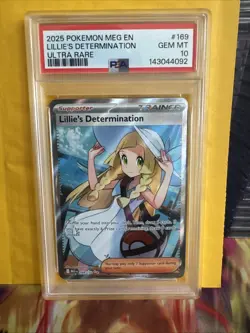 5509 Lillie's Determination 2025 Pokemon Mega Evolution #169 Ultra Rare PSA 10 - Image 1