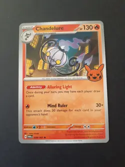 Pokemon TCG 038/167 Chandelure - Rare Card - Trick Or Trade 2024 - Image 1