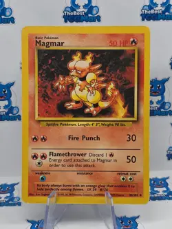 Pokemon Magmar Base Set 36/102 HP - Image 1
