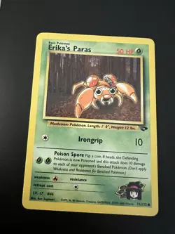Erika’s Paras 71/132 Gym Challenge Unlimited 2000 Pokemon Card Common LP - Image 1