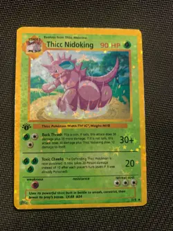 Thicc Nidoking (Alternative Custom Art ) Holografic Card - Image 1
