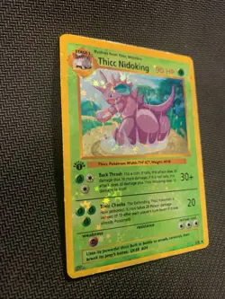 Thicc Nidoking (Alternative Custom Art ) Holografic Card - Image 2