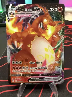 Pokemon TCG Charizard VMAX Darkness Ablaze Holo Ultra Rare Card 020/189 NM - Image 1