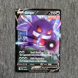 Pokemon Card Gengar v 156/264 Fusion Strike Half Art Holo Ultra Rare NM - Image 1