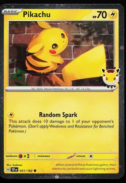 Pikachu (Pokemon Day 2026) 051/162 Holo Stamped Promo Pokemon Card - Image 1