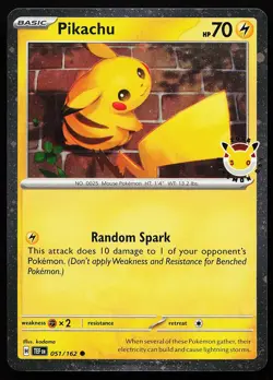 Pikachu (Pokemon Day 2026) 051/162 Holo Stamped Promo Pokemon Card - Image 1