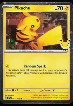 Pikachu (Pokemon Day 2026) 051/162 Holo Stamped Promo Pokemon Card - Image 1