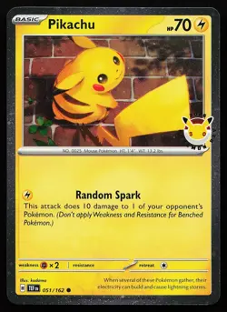 Pikachu (Pokemon Day 2026) 051/162 Holo Stamped Promo Pokemon Card - Image 1