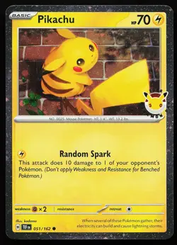 Pikachu (Pokemon Day 2026) 051/162 Holo Stamped Promo Pokemon Card - Image 1