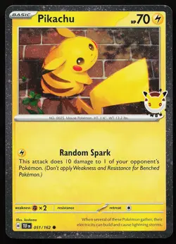 Pikachu (Pokemon Day 2026) 051/162 Holo Stamped Promo Pokemon Card - Image 1