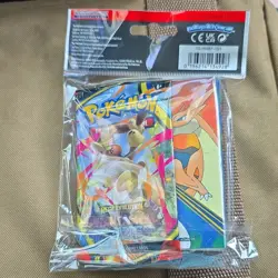 Pokemon TCG Phantasmal Flames Mini Portfolio Holds 60 Cards + 1 Booster Pack - Image 1