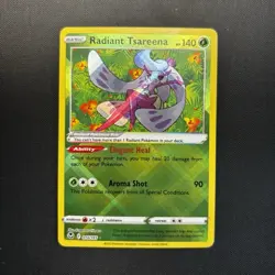 Pokemon Radiant Tsareena 016/195 Silver Tempest Radiant Rare Holo Grass 140HP - Image 1