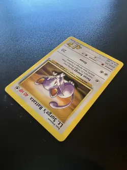 Lt. Surge’s Rattata 82/132 Gym Heroes Unlimited 2000 Pokemon Card Common NM - Image 5