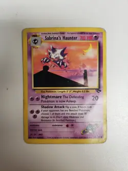 Sabrina's Haunter 55/132 Uncommon Gym Challenge Pokemon DMG - Image 1