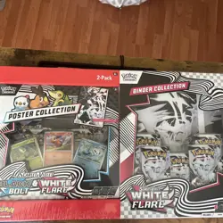 Pokemon Black Bolt and White Flare Binder + Poster Collection Sam's Club Bundles - Image 1